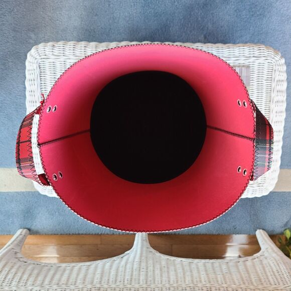 Hallmark Buffalo Plaid Tote Basket - Red and Black - 12.75" Tall - New With Tag - Picture 9 of 10